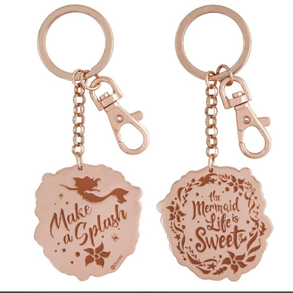 The Little Mermaid Disney Ariel Keychain Rose Gold